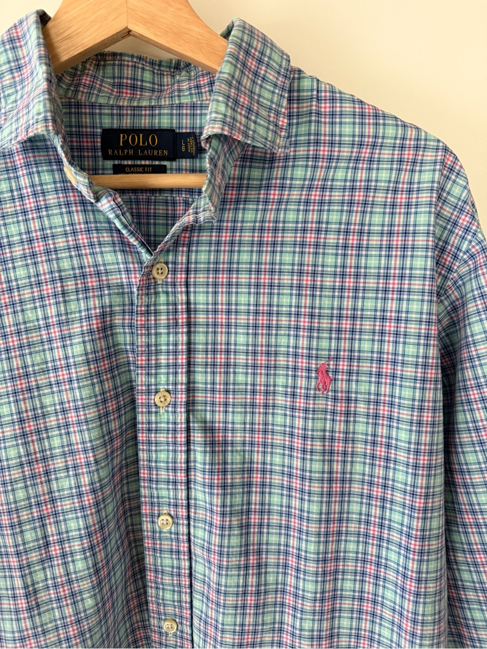 Polo Ralph Lauren Large Button Down Dress Shirt Mens